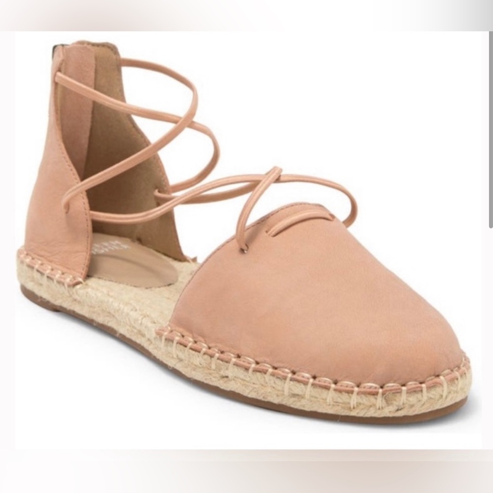 Eileen Fisher Lace Suede Espadrille, Blush, Size 8